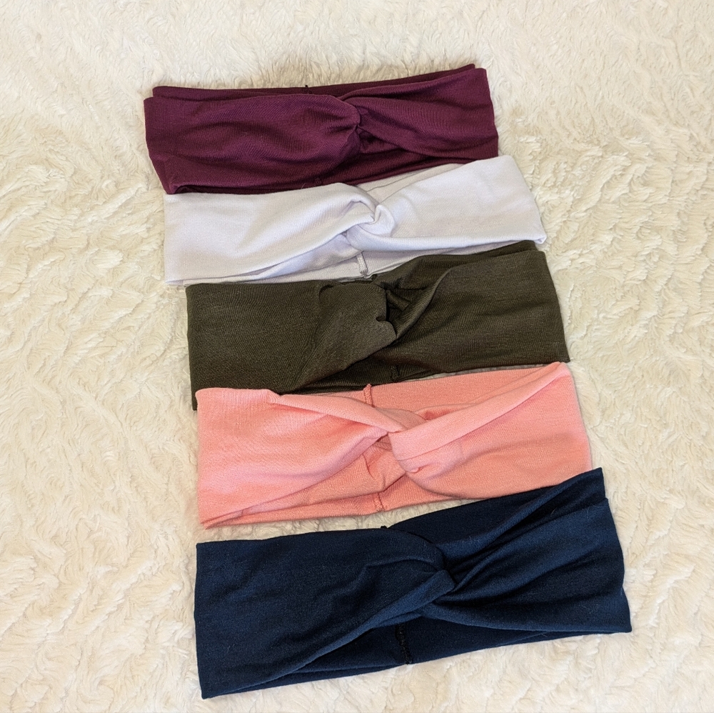 ❤️ 5 pack Stretchy Twisted Headbands-NWT